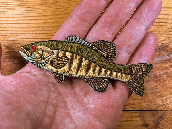 Smallmouth Bass Iron-On Patch | Quality Fish Patches