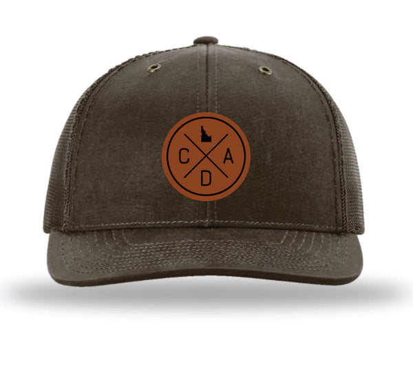 CDA Logo Brown Oiled Trucker Hat