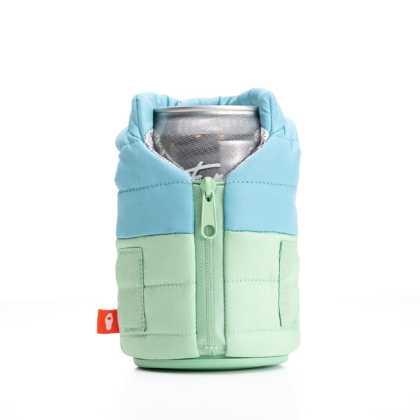 The Puffy Vest-Seamfoam/Crater Blue