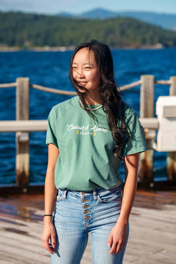 Coeur d'Alene Tourist 2.0 Green Tee