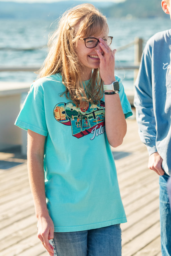 Welcome To Coeur d'Alene Chalky Mint Tee