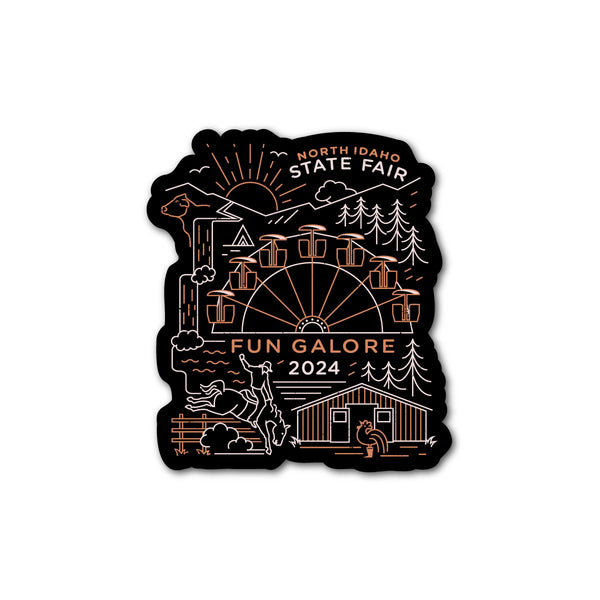 2024 North Idaho State Fair Fun Galore Sticker