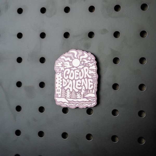 Coeur d'Alene Sunny Daze - Wooden Magnet