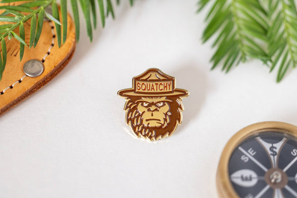 Enamel Pin, Squatchy  | Collectible Bigfoot Lapel Pin