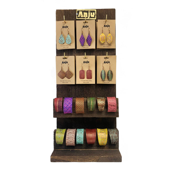 Copper Patina Bracelet and Earring Prepack with Display