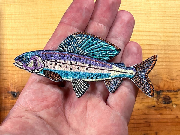 Arctic Grayling Iron-On Patch | Quality Fish Patches