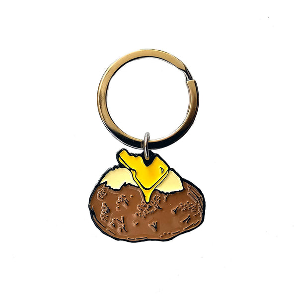 Idaho Spud Enamel Keychain, Idaho Souvenir
