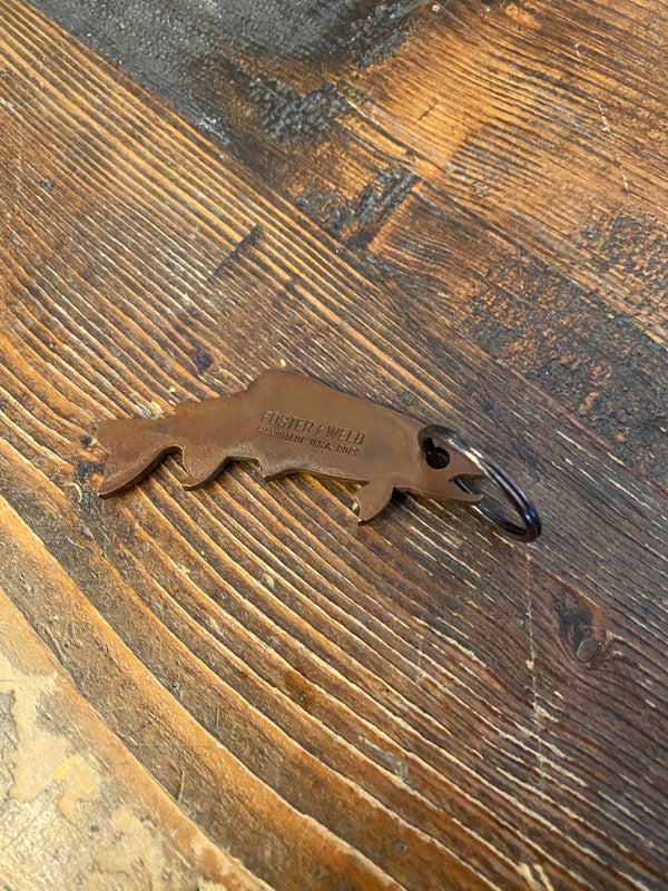 Foster Weld Trout Bottle Opening Keychain