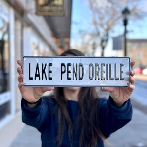 Lake Pend Oreille metal sign