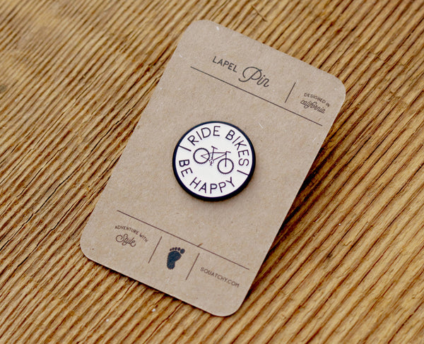 Enamel Pin, Ride Bikes Be Happy  | Collectible Lapel Pin