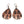 Pine Trees Copper Engraved Earrings