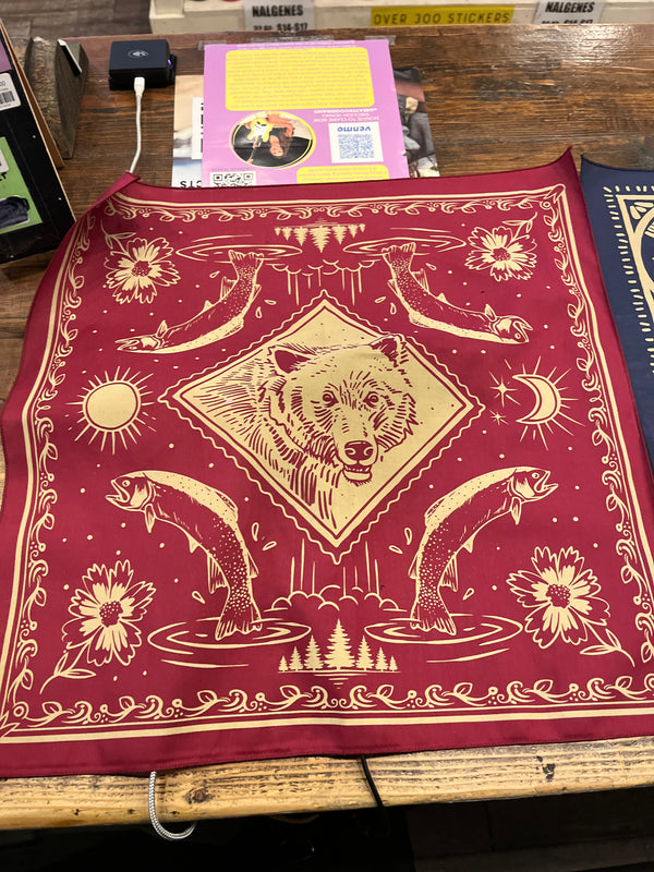 Maroon Bear Bandana