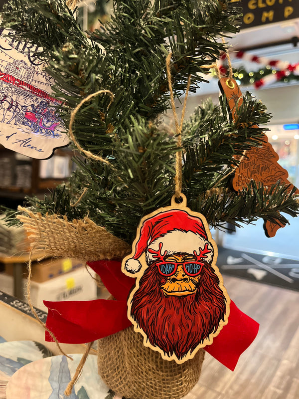 Idaho Ho Ho Santa Wooden Ornament