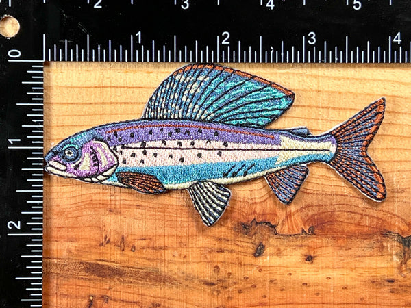 Arctic Grayling Iron-On Patch | Quality Fish Patches