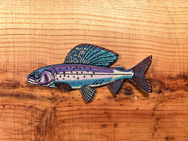 Arctic Grayling Iron-On Patch | Quality Fish Patches