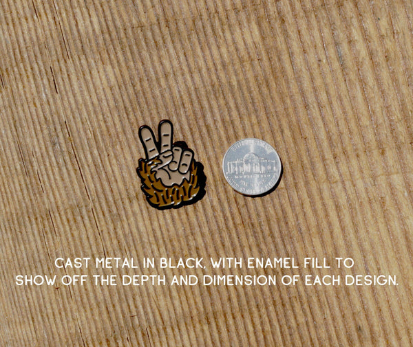 Bigfoot Peace Enamel Pin