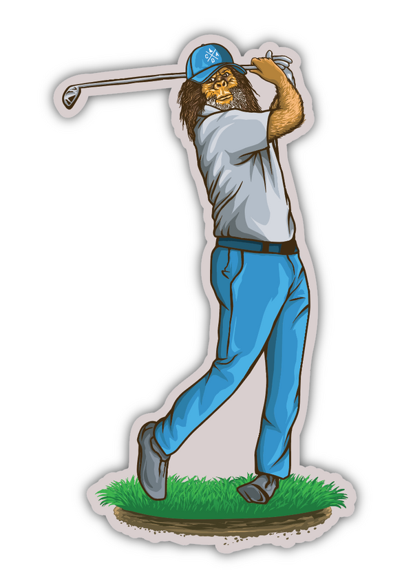 Bigfoot Bob Goes Golfing Sticker