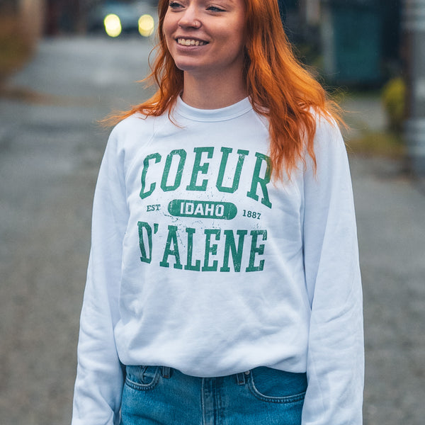 Coeur d'Alene Collegiate White Sweatshirts