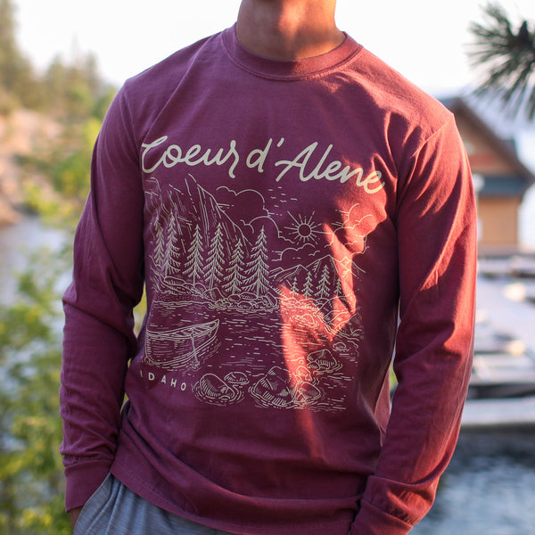 Coeur d'Alene Canoe Trip Long Sleeve Tee