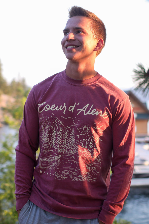 Coeur d'Alene Canoe Trip Long Sleeve Tee