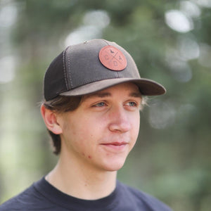 CDA Logo Brown Oiled Trucker Hat