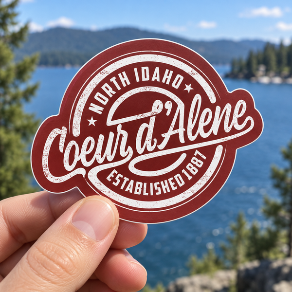 Coeur d'Alene North Idaho Classic Sticker