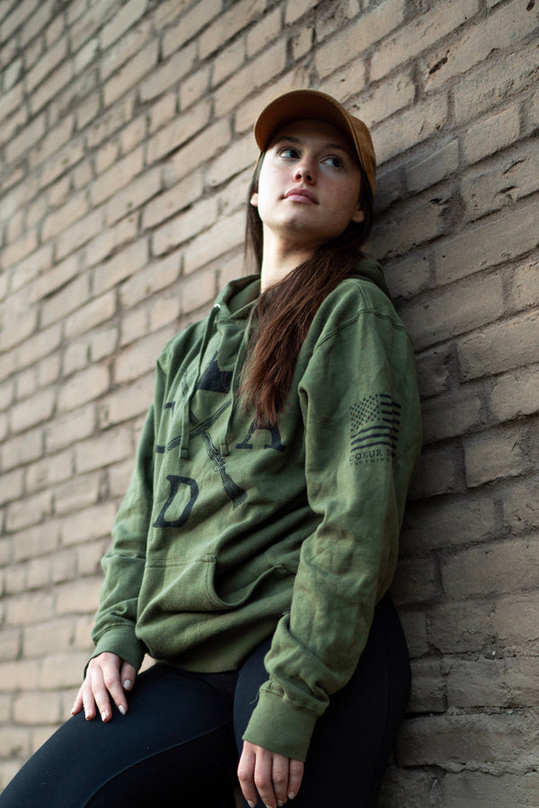 Military Green CDA Logo Musket Hoodie