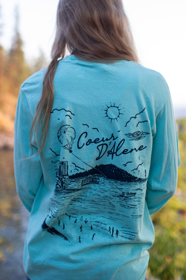 Coeur d'Alene Beach Views Long Sleeve Tee