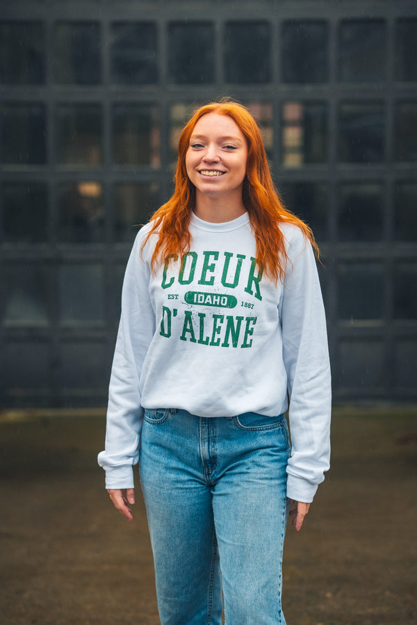 Coeur d'Alene Collegiate White Sweatshirts