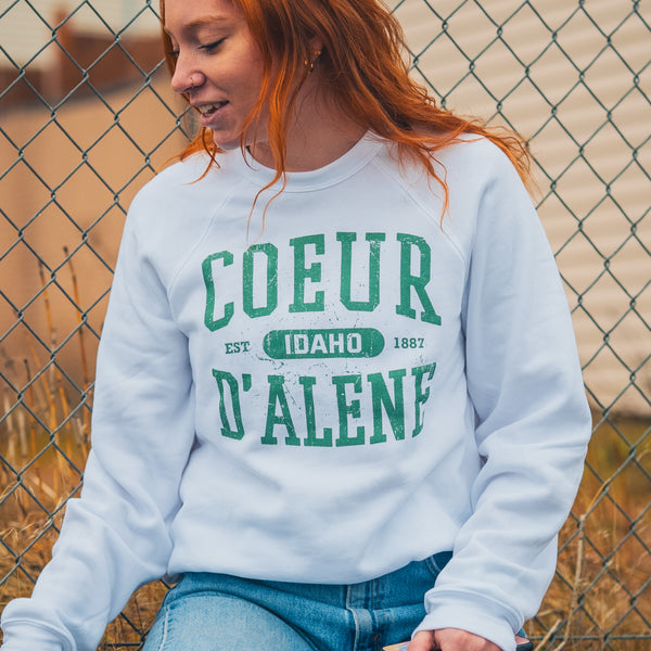 Coeur d'Alene Collegiate White Sweatshirts