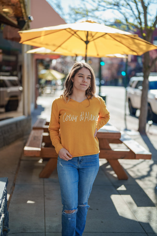 Mustard Coeur d'Alene Light Sweater