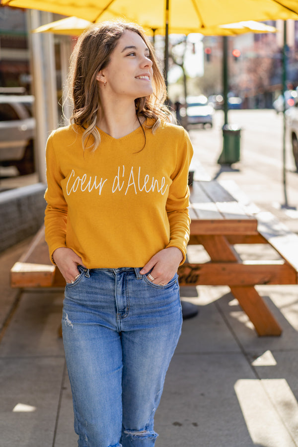 Mustard Coeur d'Alene Light Sweater