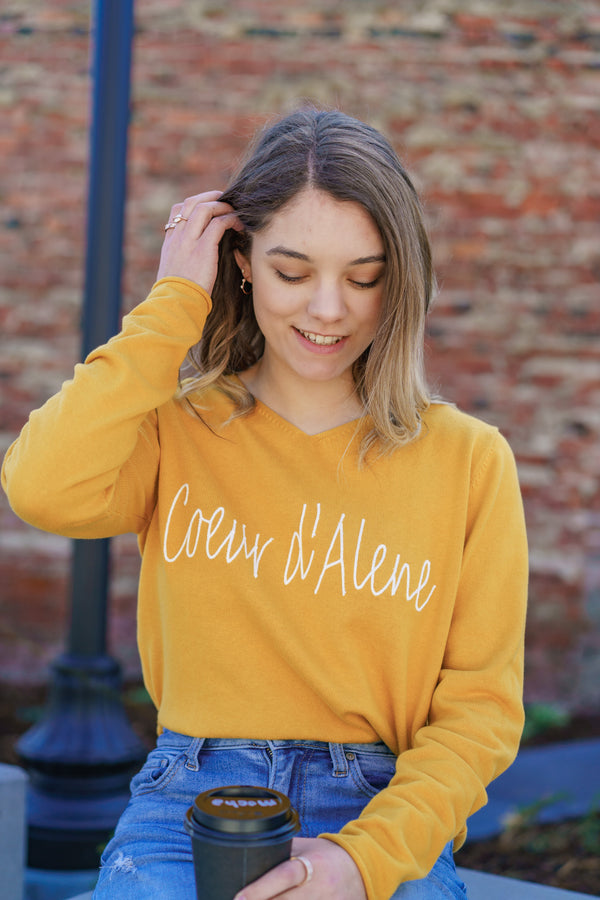 Mustard Coeur d'Alene Light Sweater