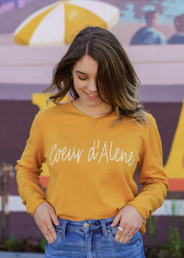 Mustard Coeur d'Alene Light Sweater