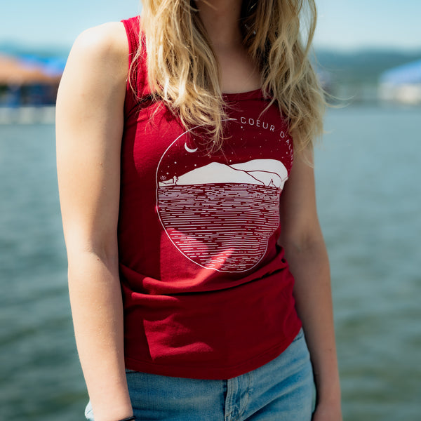 Womens Cardinal Red Night Optics Tank