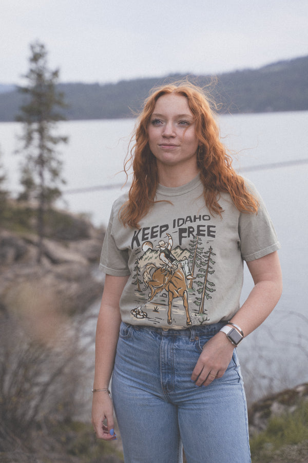Keep Idaho Free Rodeo - Sandstone (100% Cotton)
