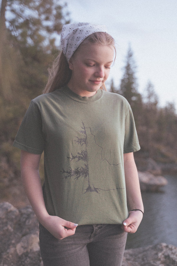 IdaTree Tee - Hemp Color (100% Cotton)