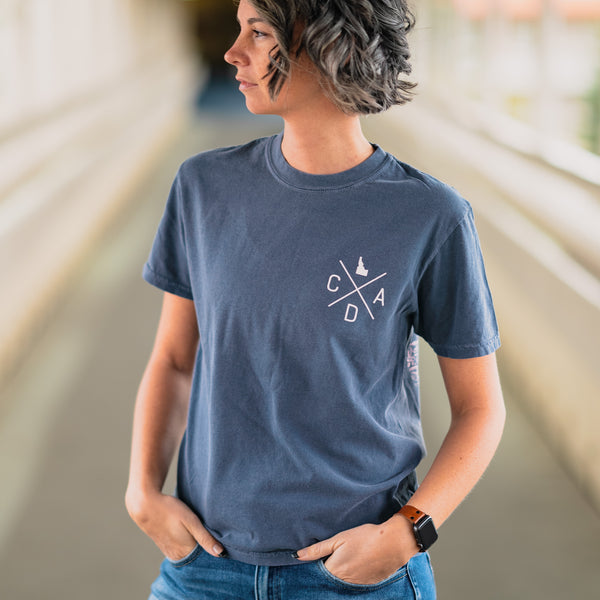 Denim Coeur d'Alene Beach Views Logo Tee