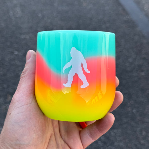 Silipint 12oz Wine Tumbler Aurora Bigfoot Silhouette