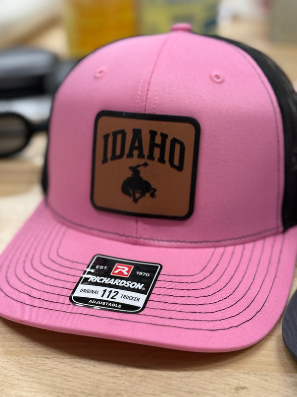 Idaho Collegiate Cowboy Trucker Hat (Pink / Black)