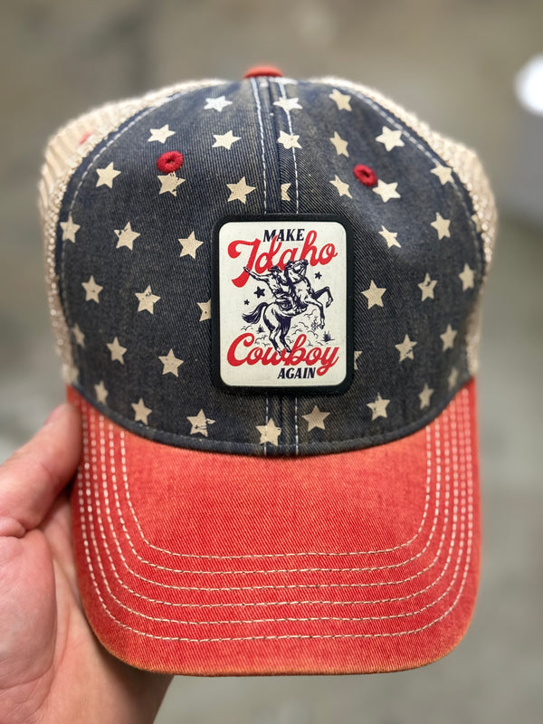 Make Idaho Cowboy Again Vintage Hat (Merica)