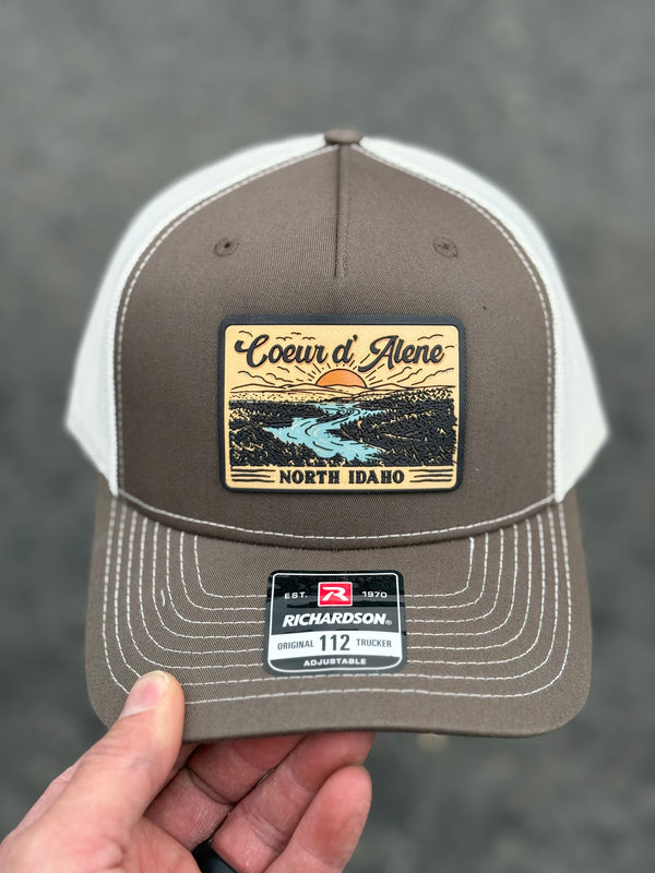 Good Morning Coeur d’Alene Trucker Hat (Chocolate / Birch)
