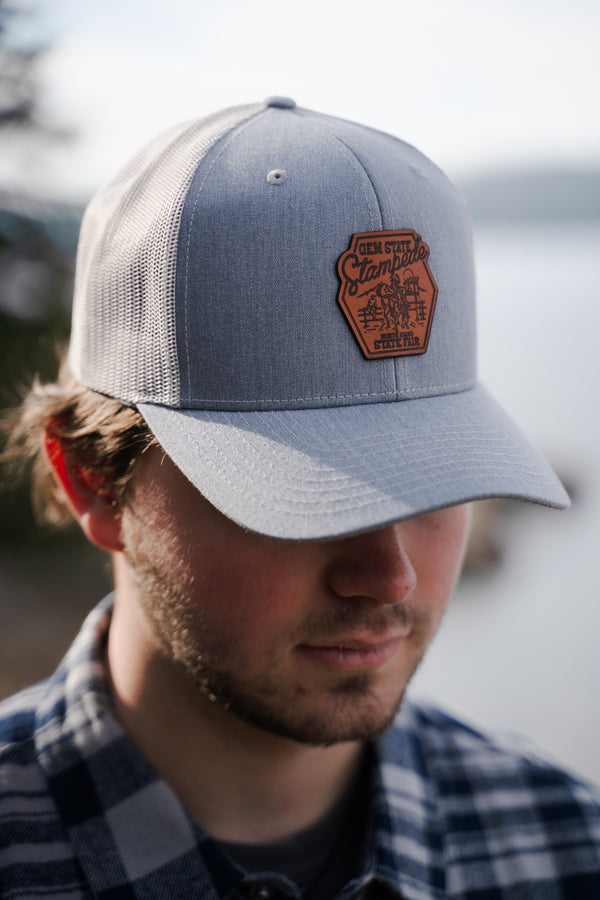 Gem State Stampede Hexagon Leather Patch Trucker Hat