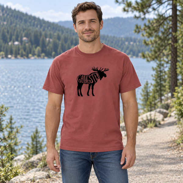 Gangster Moose Tee - Chili