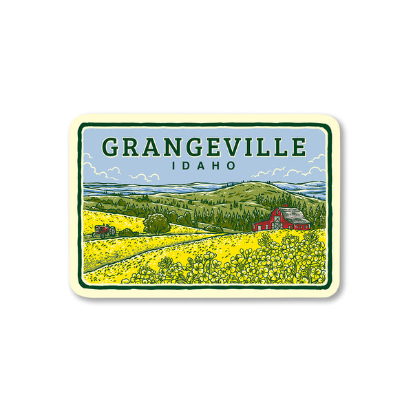 Golden Fields Of Grangeville Idaho Sticker