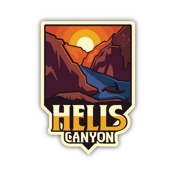 Hells Canyon Idaho V2 Sticker