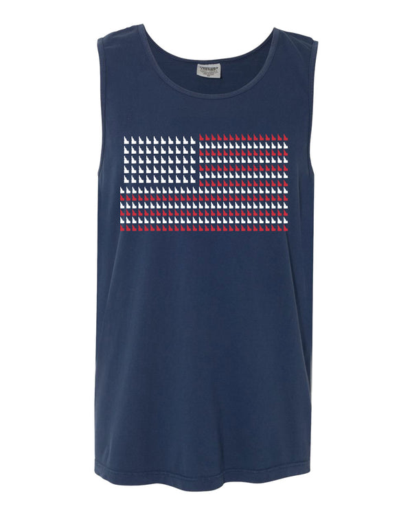 Idaho Flag Navy Blue Tank