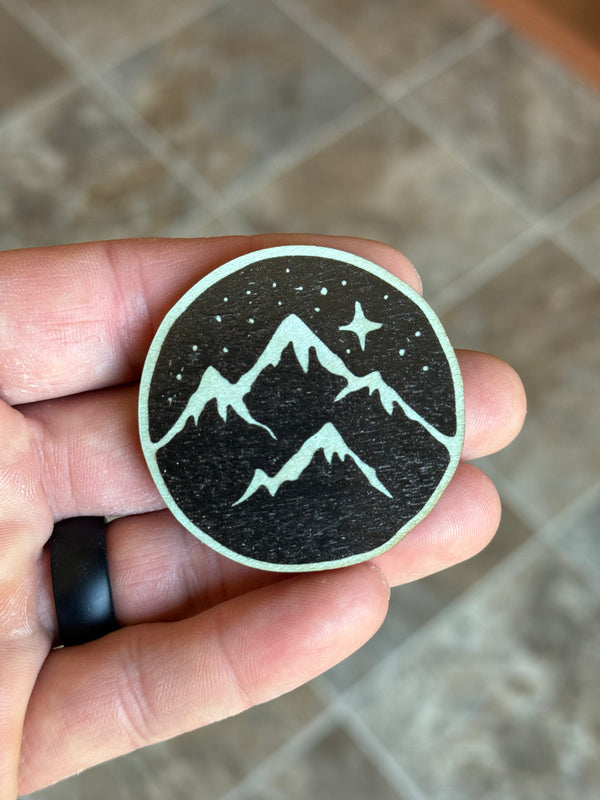 Starry Night - Wooden Magnet (Printed)