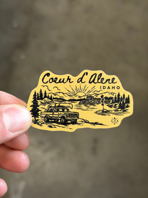 Coeur d’Alene Lakebound - Wooden Magnet