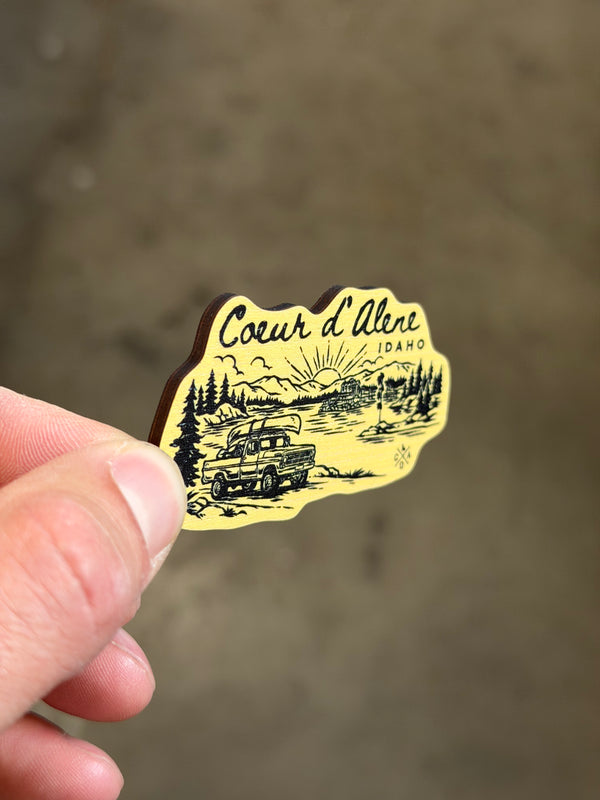 Coeur d’Alene Lakebound - Wooden Magnet